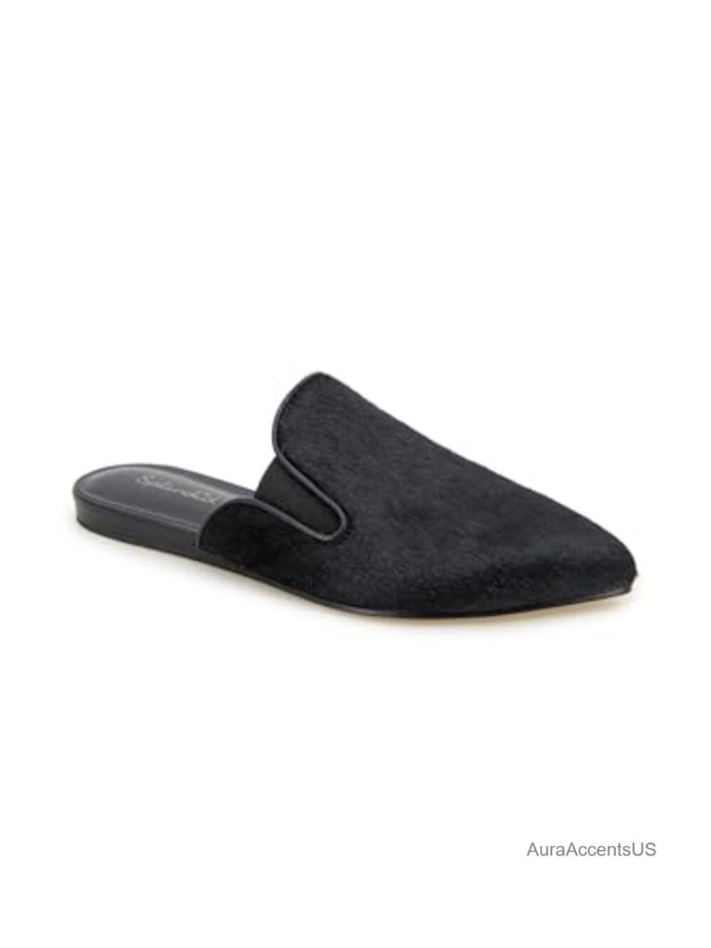 Suede Mule Flat Pointed Toe Pull-On Shoes